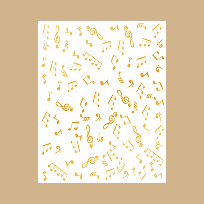 Blank Sheet Music Notebook - Горячая фольга, струящиеся заметки, музыкальный фон,