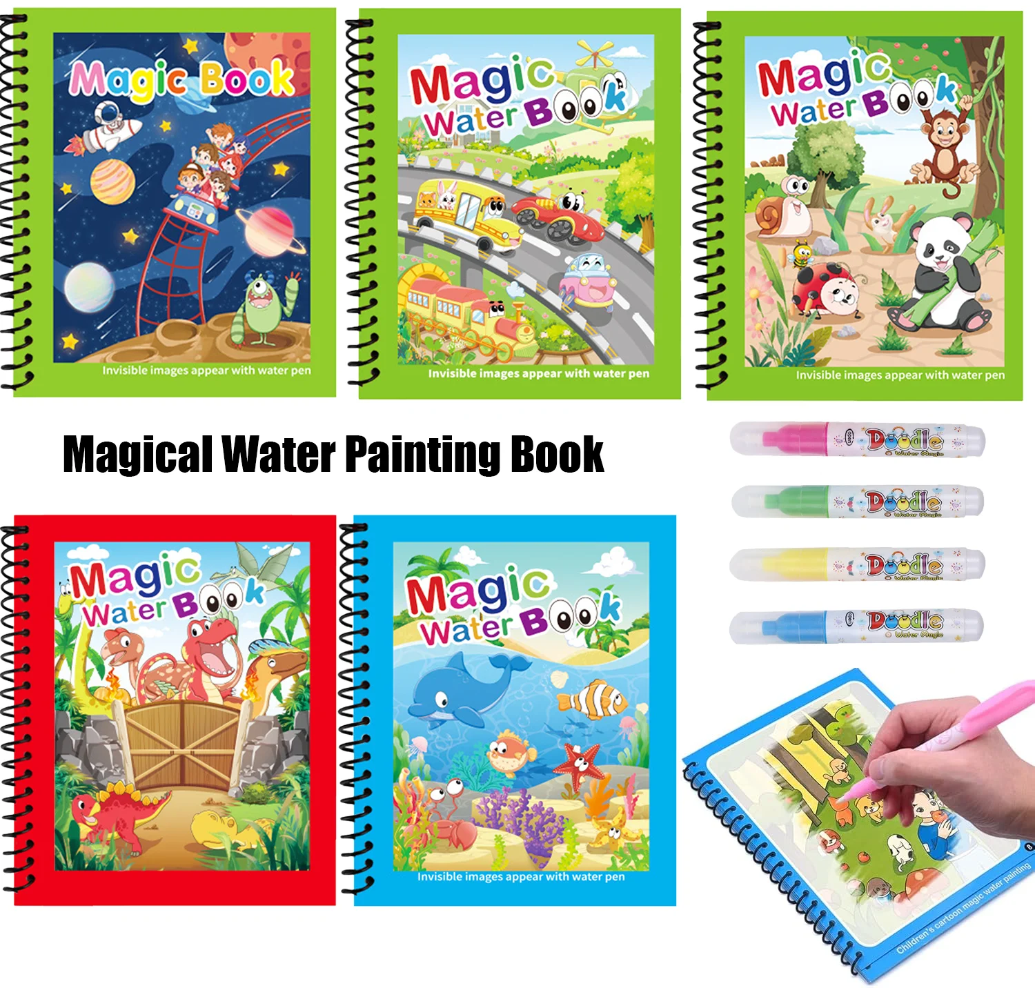 1 шт. многоразовые детские вол – обзор и цена Reusable Water Magic Coloring Book