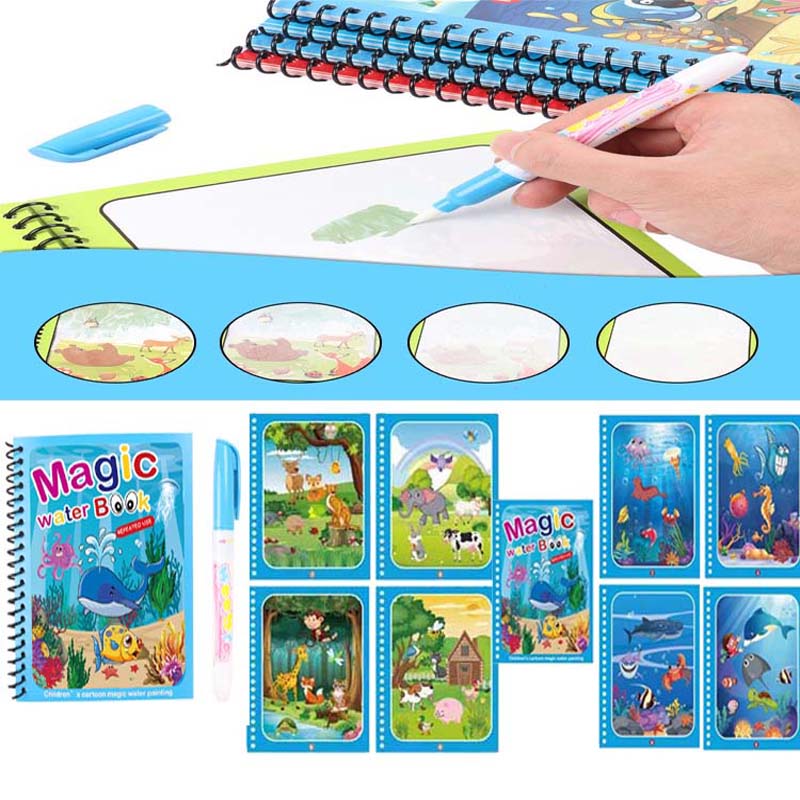 Лидер продаж, многоразовая вол – обзор и цена Reusable Water Magic Coloring Book