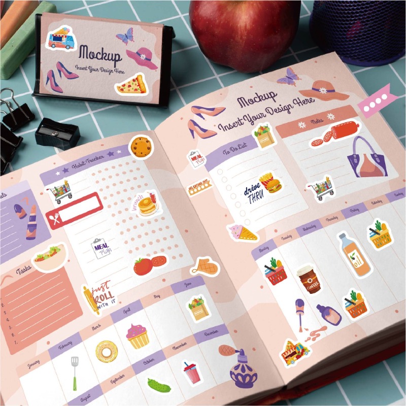 Наклейки для планирования еды, – обзор и цена Stationery Books