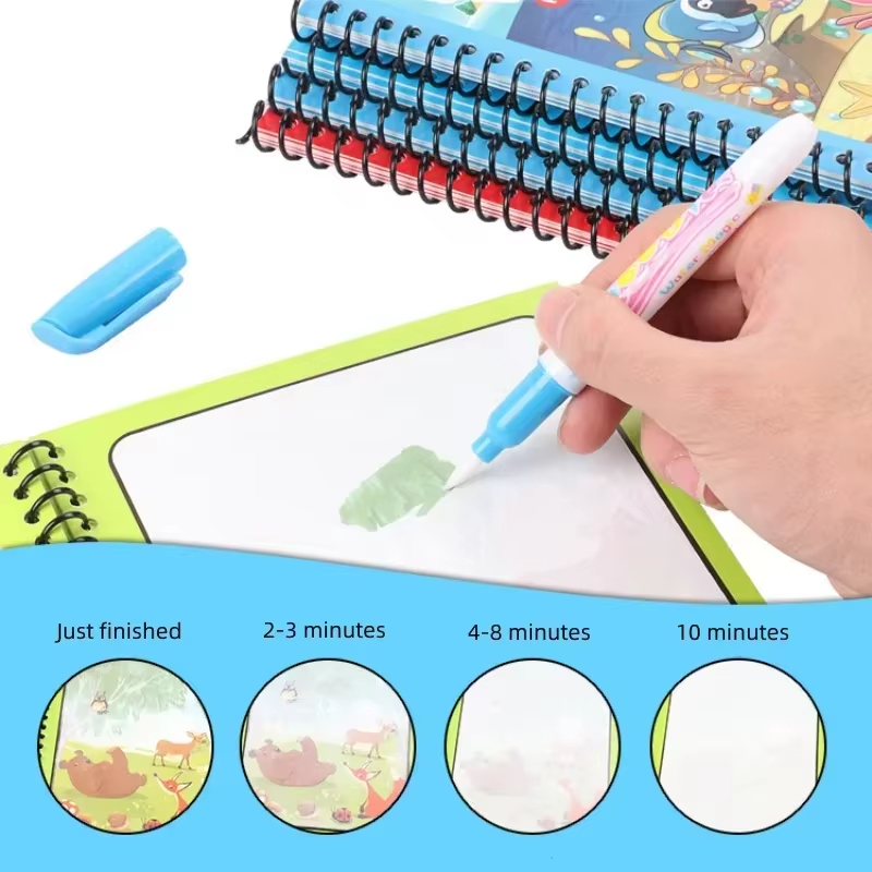Магическая водная раскраска с  – обзор и цена Reusable Water Magic Coloring Book